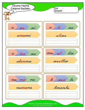 u sesi Grubu Çalışma Sayfaları